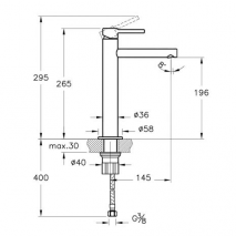 Vitra Origin pesuallashana mitat